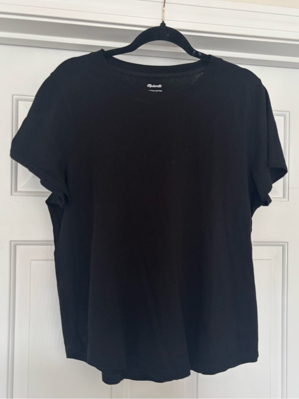 Madewell Softfade Cotton Black Crewneck Tee XL | Classic Everyday Essential